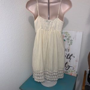 Cream Embroidered Dress